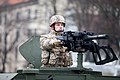 拉脱维亚陆军的装甲车上的HK GMG