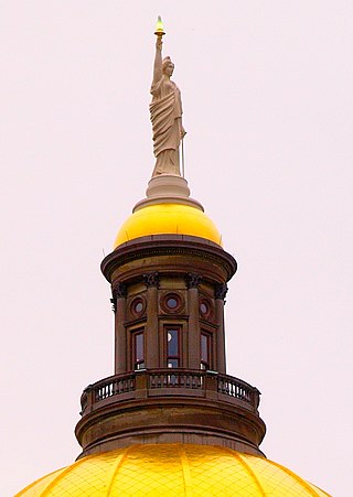 <i>Miss Freedom</i> Statue on the dome of the Georgia State Capitol (US)