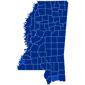 Mississippi Presidential Election Results 1932.svg