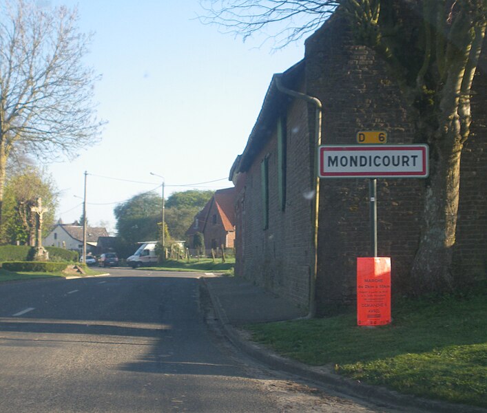 File:Mondicourt - Panneau d'entrée.JPG
