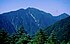 赤石岳登山道の東尾根（大倉尾根）から望む聖岳と兎岳