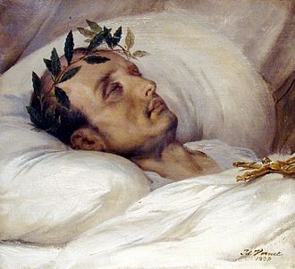 Napoleon on His Death Bed, by Horace Vernet, 1826 Napoleon sur son lit de mort Horace Vernet 1826.jpg