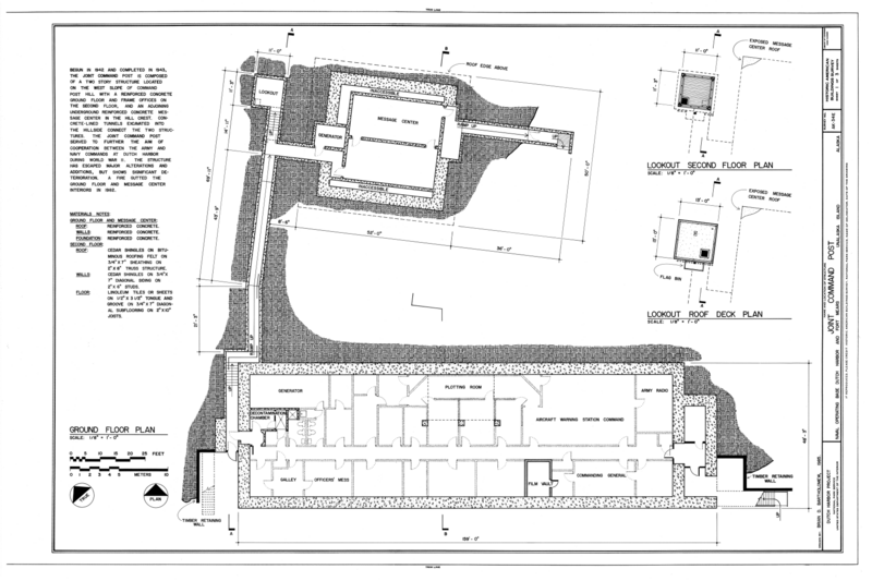 File:Naval Operating Base Dutch Harbor and Fort Mears, Joint Command Post, Unalaska, Aleutian Islands, AK HABS AK,1-UNAK,2-E- (sheet 1 of 3).png