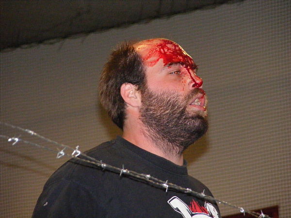 Gage bleeding during a match