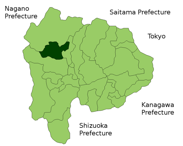 韮崎市位置圖