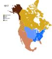 Non-Native American Nations Control over N America 1817.png