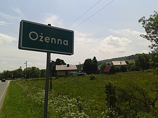 Ożenna Village in Subcarpathian, Poland