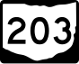 State Route 203 маркер