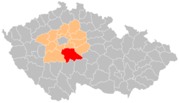 Distret de Benešov - Localizazion