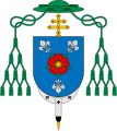 Olav Engelbrektsons våpen tegnet i vår tid som moderne katolsk biskopsvåpen