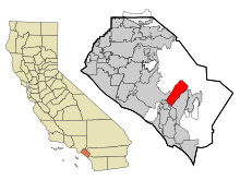 Orange County California Incorporated ve Unincorporated alanlar Lake Forest Vurgulanan.svg