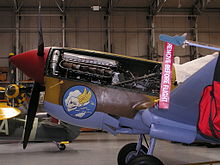 The Fighter Collection's P-40F G-CGZP, showing Merlin 500 engine