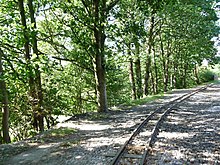 Passing loop at Cuckoo's Nest Passing loop, Cuckoos Nest Halt (geograph 5892181).jpg