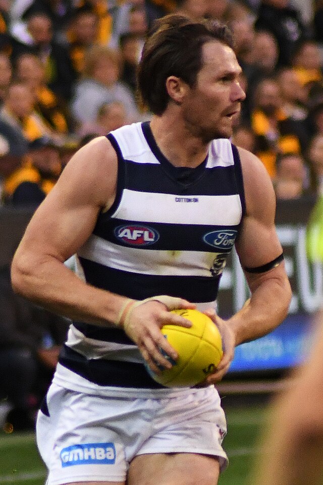 Patrick Dangerfield (pictured here in 2019) is the current captain of Geelong.