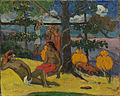 Paul Gauguin: Scène tahitienne - Te Arii vahine - Tahitienne royale. Öl auf Leinwand, 1896