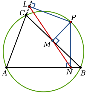 <span class="mw-page-title-main">Simson line</span> Line constructed from a triangle