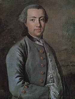 Peter Forsskålin muotokuva vuodelta 1760.