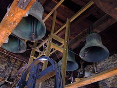 Carillon mécanique de l'église Notre-Dame (détail des petites cloches).