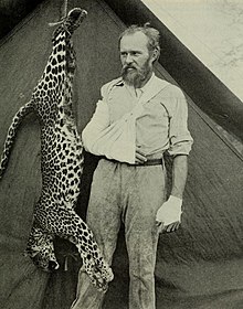 Carl Akeley and the Leopard he killed barehanded.