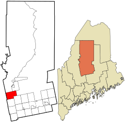 Location in Piscataquis County and the state of Maine.