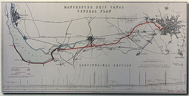 Plan du canal, 1890.