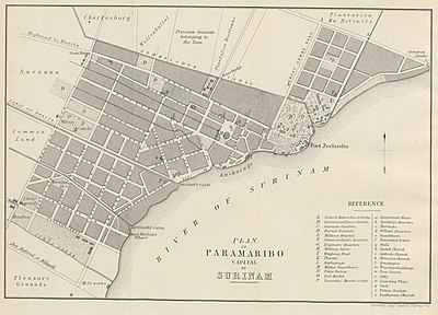 Map of Paramaribo