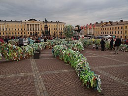 Plastic bag octopus at Helsinki Night of the Arts 2016.jpg