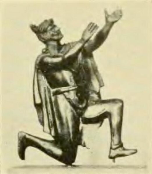A kneeling position with raised hands expressed "supplication" in classical antiquity. The word for "prayer" and for "supplication" is identical in an