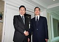 President Lee meets with Chinese Premier Wen Jiabao in Thailand, 2009.jpg