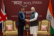 PM Modi and UK PM Rishi Sunak during 2023 G20 New Delhi summit (9 September 2023)