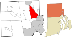 Location in Providence County and the state of روڈ آئلینڈ.