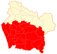 Pozicija provincije na karti Araucaníje