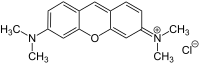 Structural formula of pyronine Y