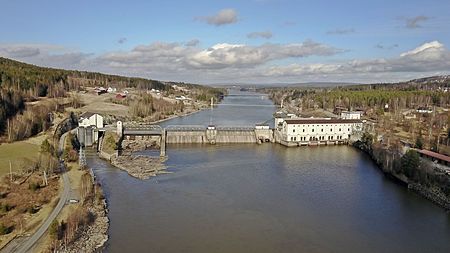 Rånåsfoss kraftstasjon fra lufta