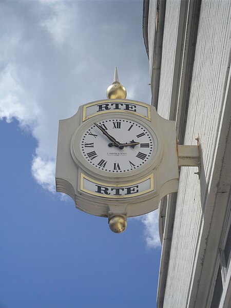 Clock at RTÉ buildings, Cork