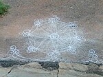 The Rangoli is a traditional art of Karnataka women. Rangoli file.jpg