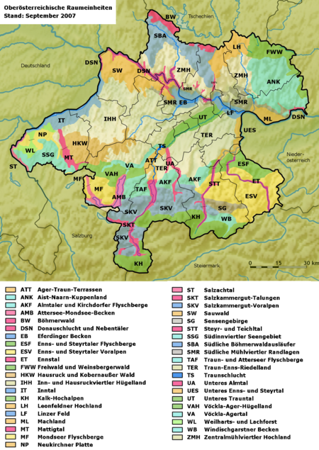 Raumeinheiten Oberoesterreich V2