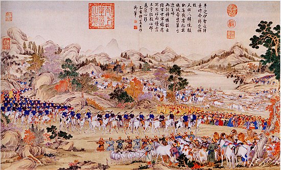 De overgave van de laatste strijdmacht van de Dzoengaren in 1755