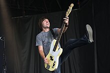 Warne performing with Relient K in 2009