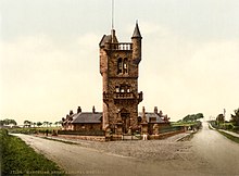 The Robert Burns National Monument in Mauchline, designed by William Fraser Robert Burns National Monument, Mauchline, Scotland, ca. 1895.jpg
