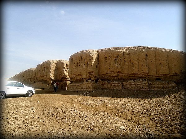 Ruins of a ziggurat at the Sumerian city of Kish. Babel Governorate, Iraq.