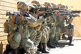South African Army close quarters training