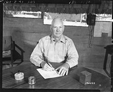 Brigadier General William A. McCulloch, Assistant Division Commander, Americal Division in the South Pacific. 23 November 1943. SC 190533 - Brig. Gen. William A. McCulloch, Asst. Div. Commander, Americal Division in the South Pacific.jpg