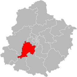 Cantone di La Suze-sur-Sarthe – Mappa