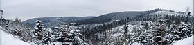 Widok na Schneeberg z Himbeerfels.