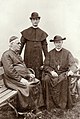 Sebastian Kneipp and two priests, 1880s, gelatin silver print