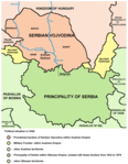 Furstendömet Serbien och Serbiska Vojvodina 1848.
