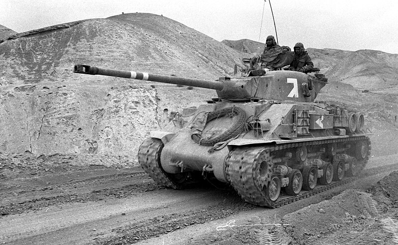 File:Sherman M-50 Tank During Field Exercises in 1970.jpg