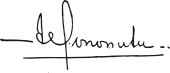 signature d'Arnold Mononutu