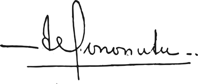 signature d'Arnold Mononutu